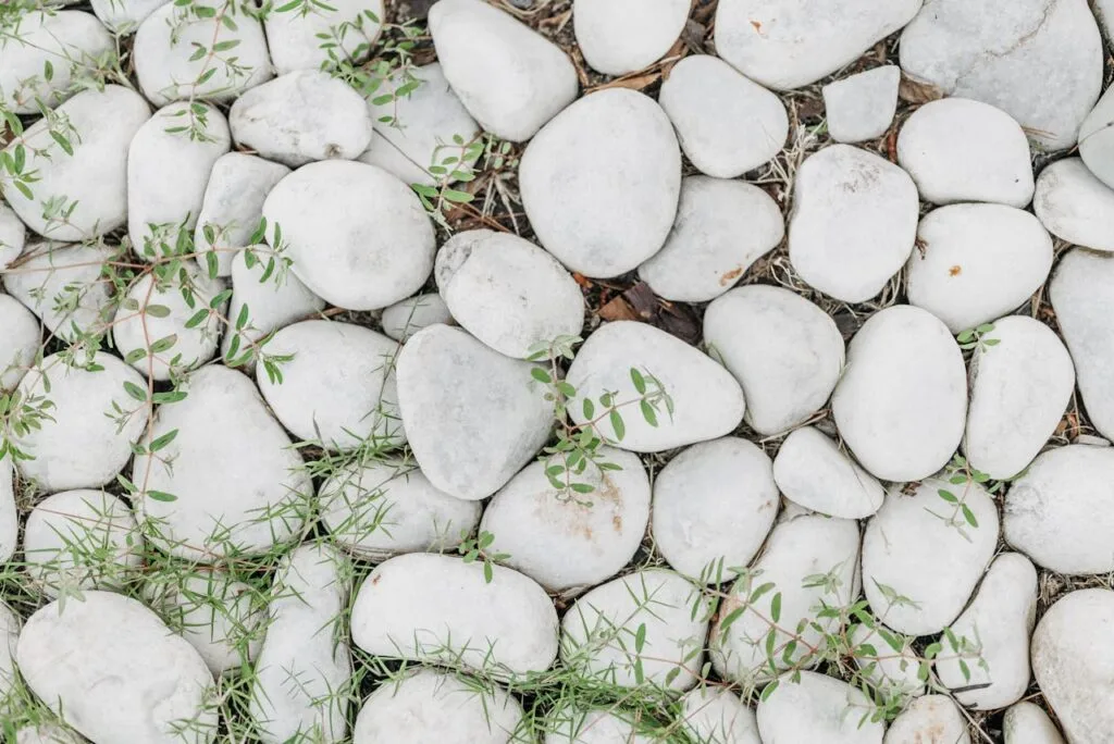 Assorted natural stone pebbles made by Pebbles Manufacturers in Karnataka