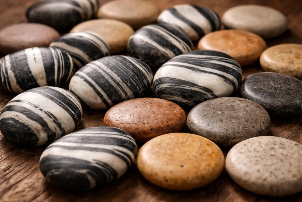 Zebra Stones with unique patterns for high-end modern architectural landscaping.