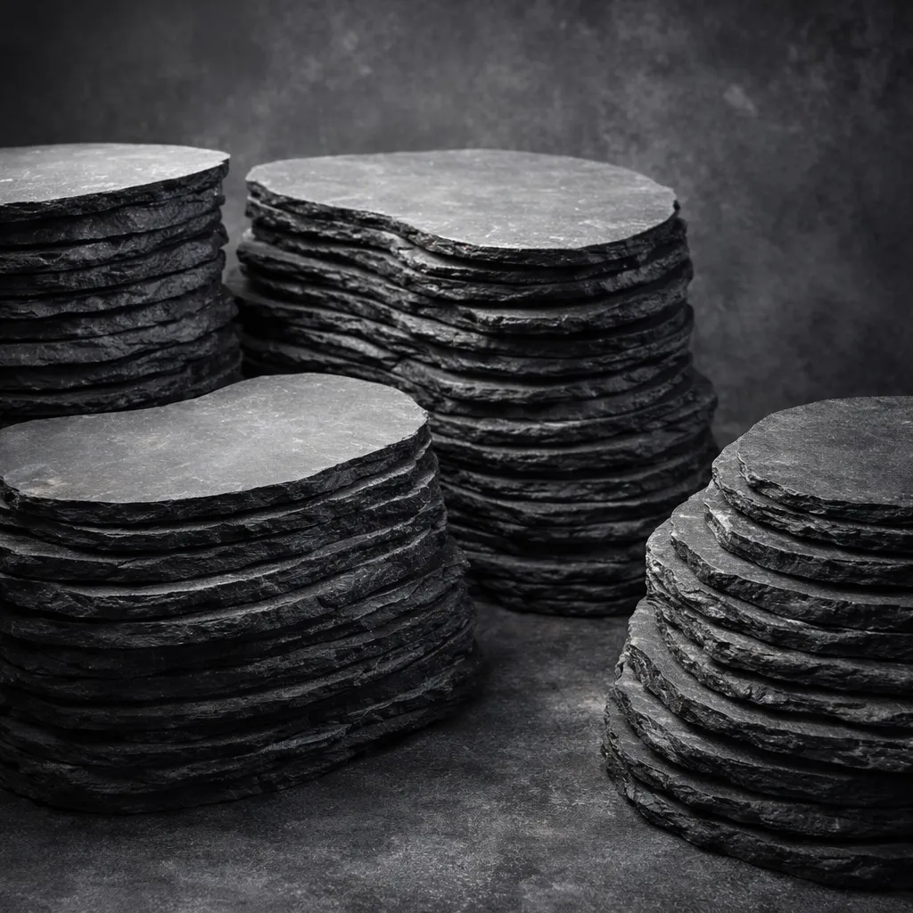 Close-up of heavy-duty black walkway stones showing natural texture and durability for outdoor landscaping.